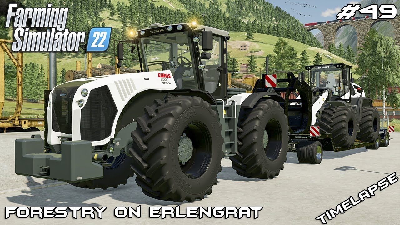Loading LOGS on the TRAIN with a BEAST | Forestry on ERLENGRAT | Farming Simulator 22 | Episode 49