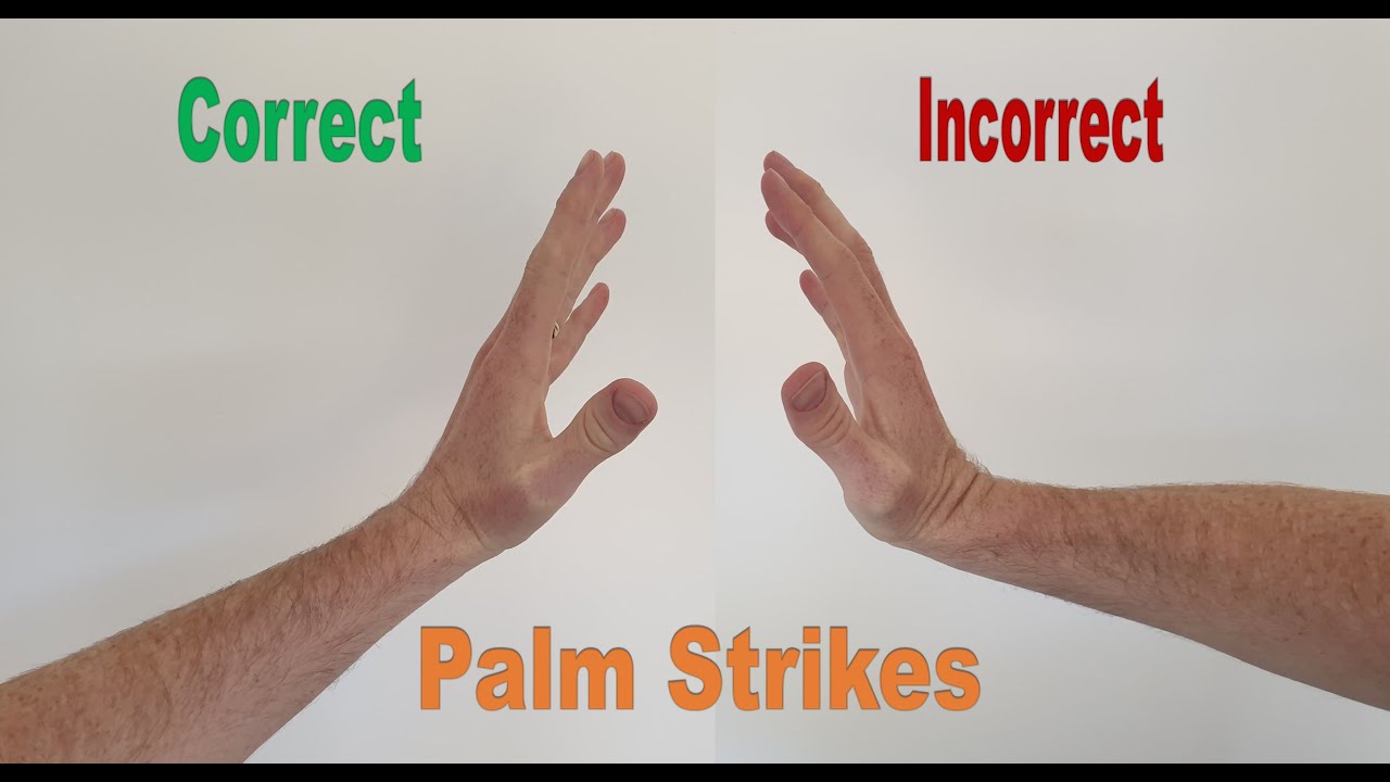 Distancing and Angle for Palm Strikes