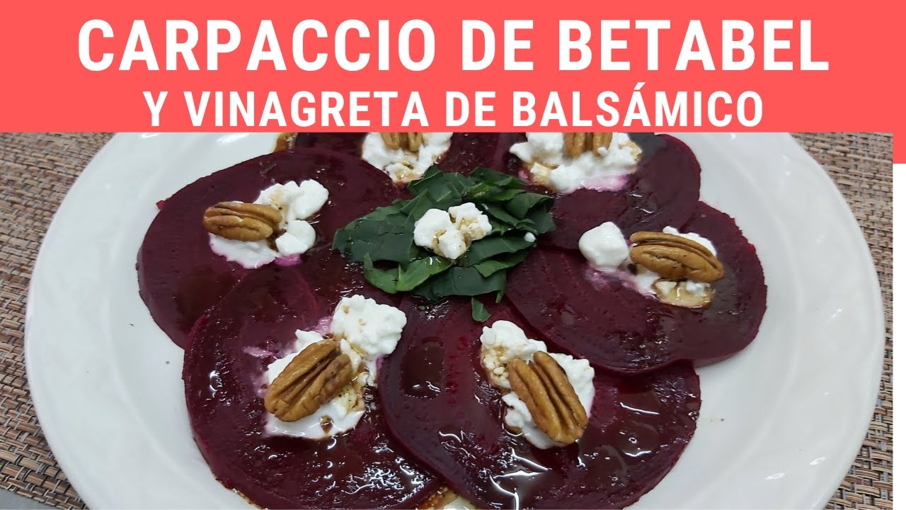 Carpaccio de betabel con vinagreta de balsámico.- RecetasdeLuzMa
