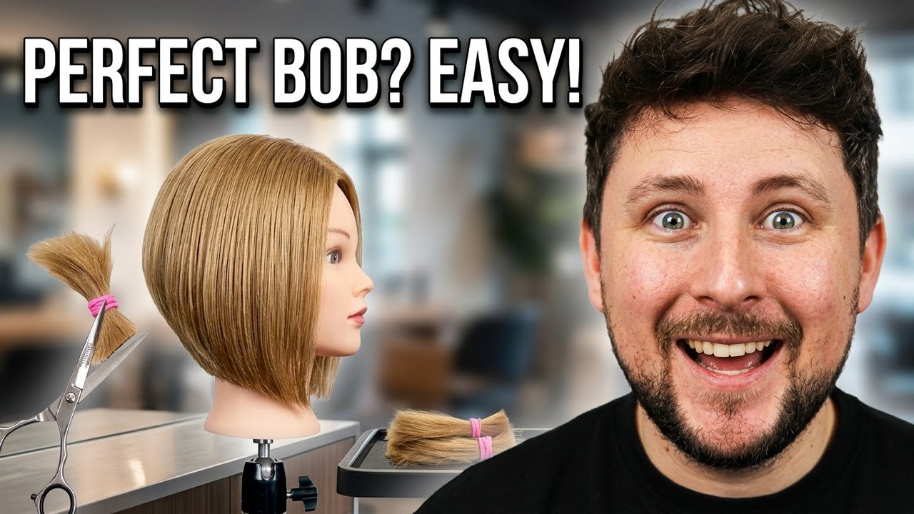 HAIRDRESSER EDUCATION - GRADUATED BOB - HOW TO CUT A GRADUATED BOB HAIRCUT WITH A PONYTAIL