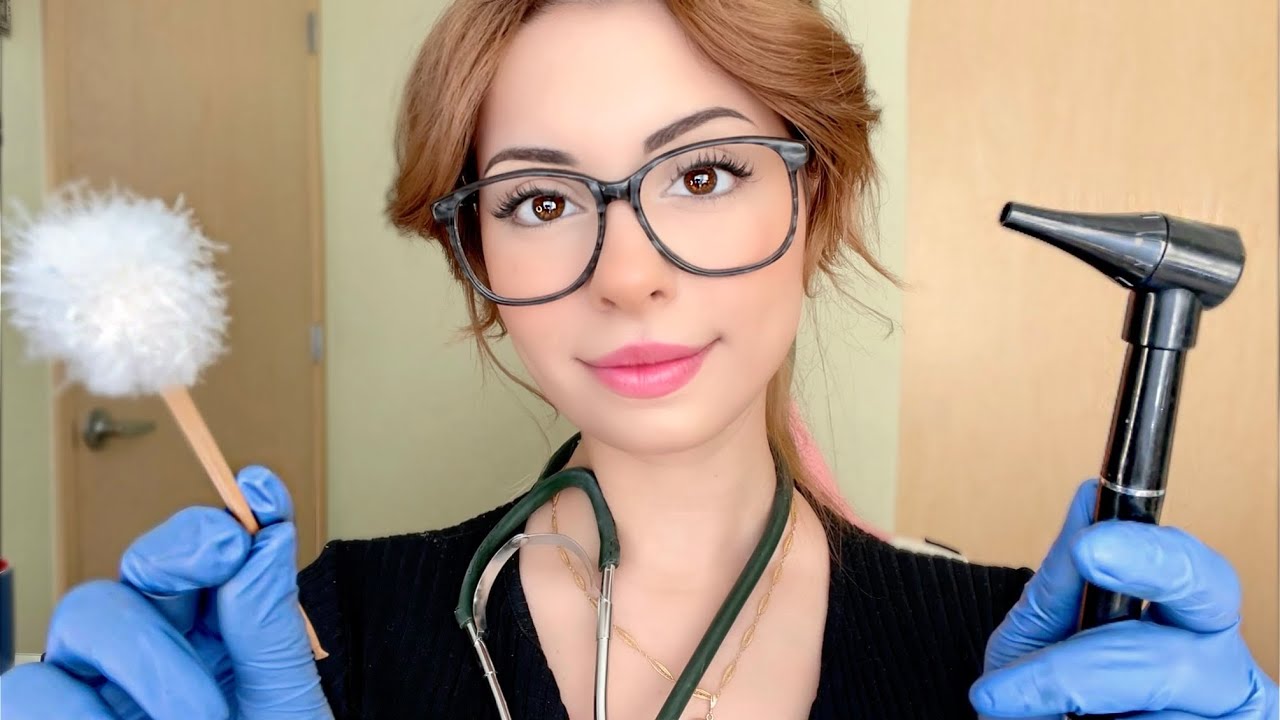ASMR Ear Exam Nose & Throat Doctor Roleplay 👂 Hearing Test Ear Cleaning Otoscope Cranial Examination