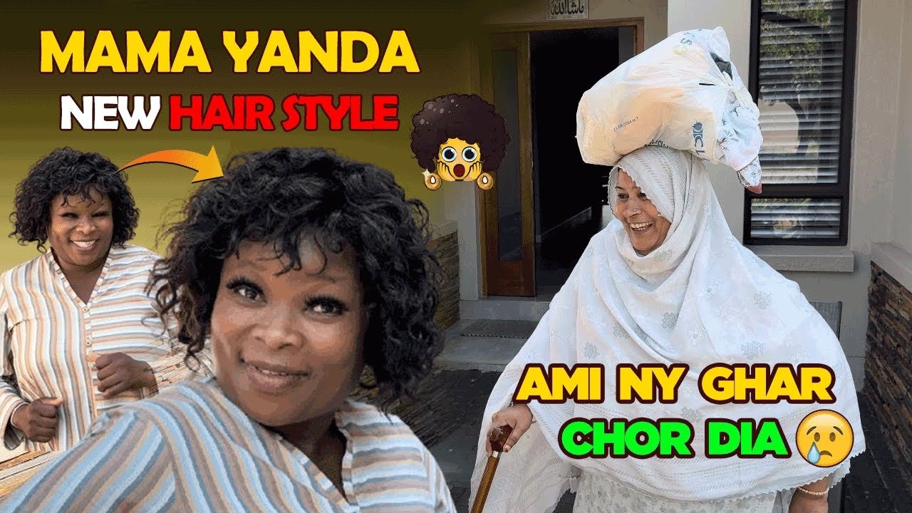 Mama yanda super excited with her new hair style and new dresses 😂😁maa g ny apni buchki ban lai ey 😂