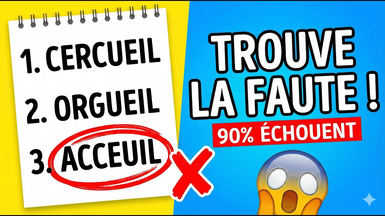 Quel mot est mal orthographié ? (Niveau Impossible🤯 )