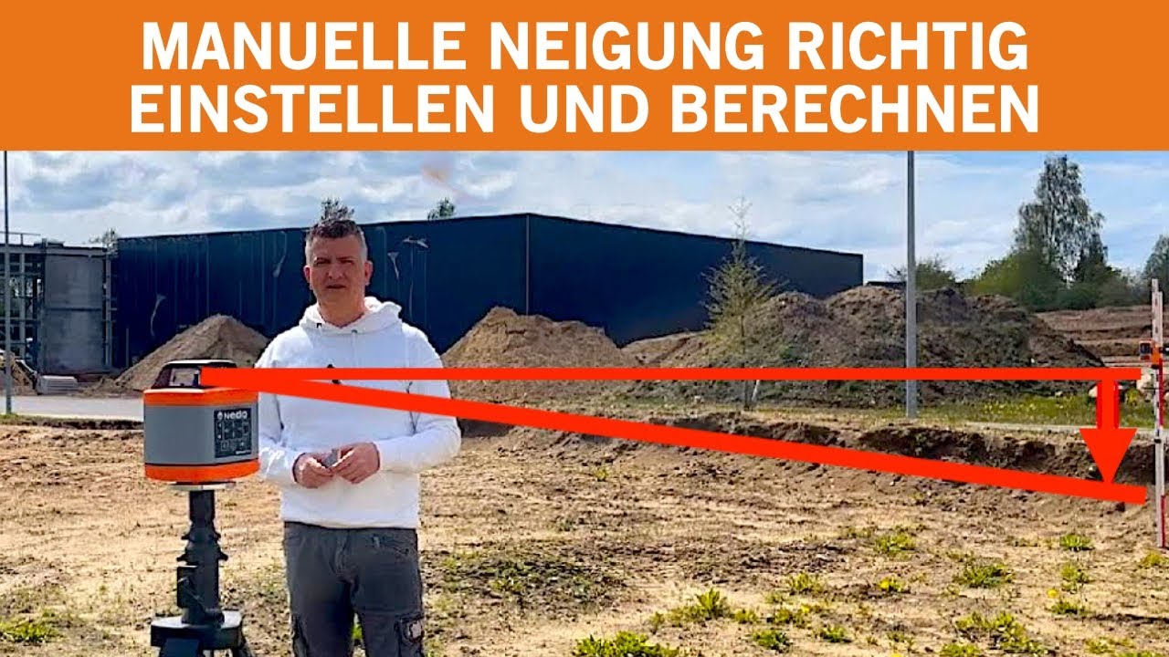 Rotationslaser - manuelle Neigung / Gef&auml;lle richtig einstellen - Schritt f&uuml;r Schritt erkl&auml;rt