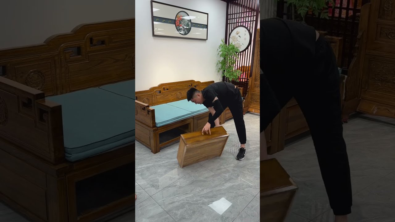 Sleeps Two, Stores More | Solid Wood Double Sofa Bed with Storage #home #furniture #interior