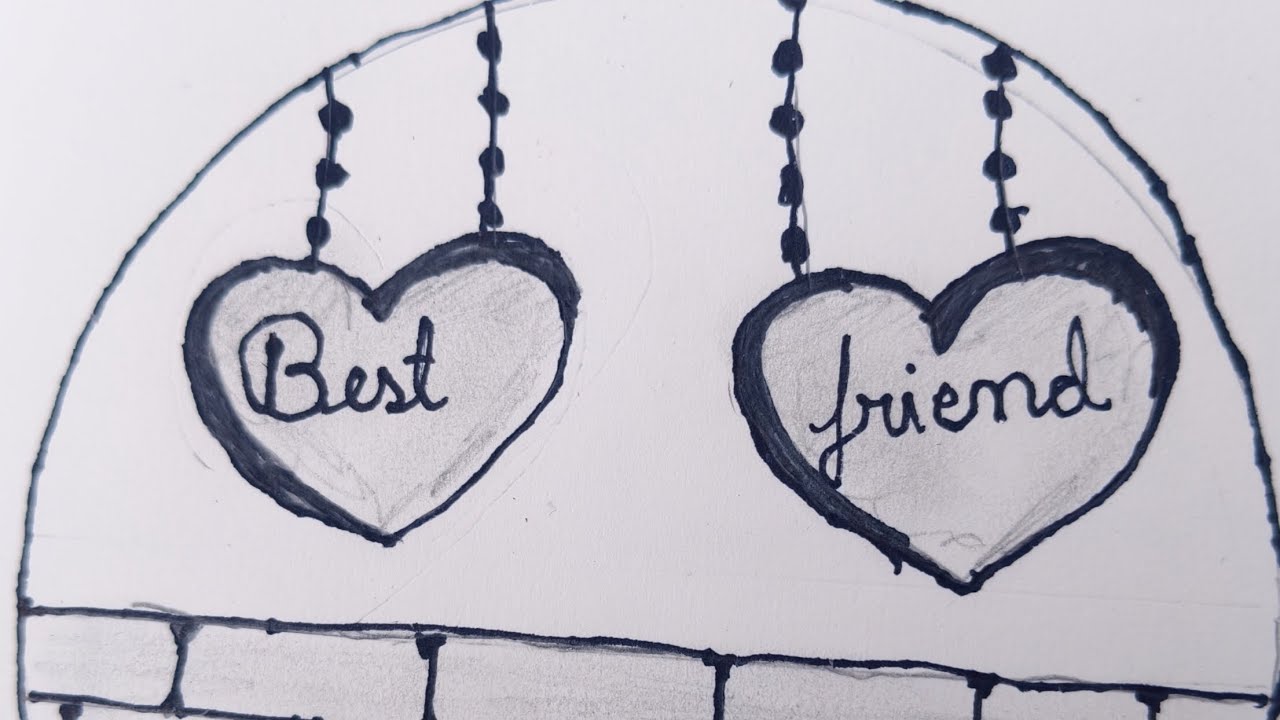 How to easy art bestie #art round bestie #trending video #craft 