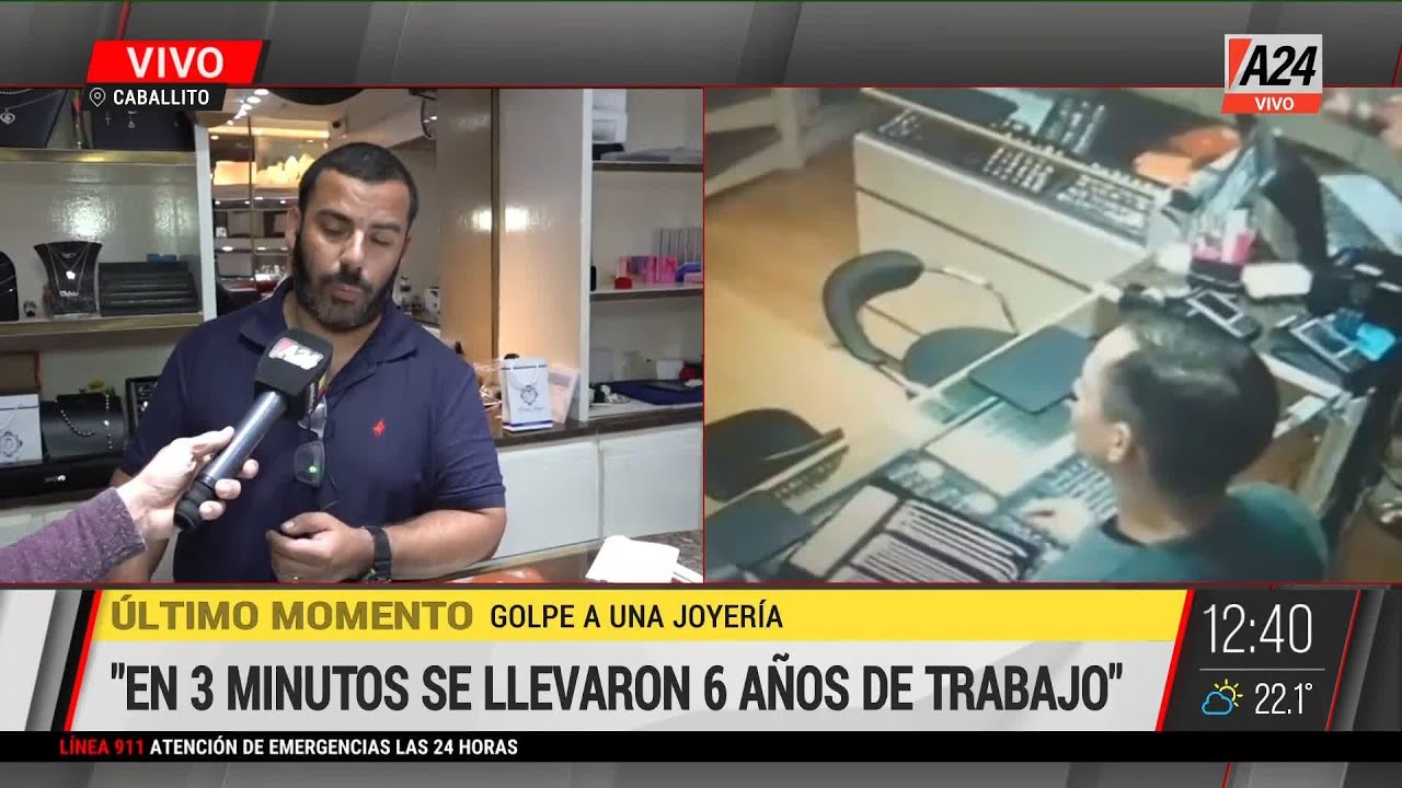 🚨 Golpe a una joyería de Caballito: robaron USD 30.000 en oro