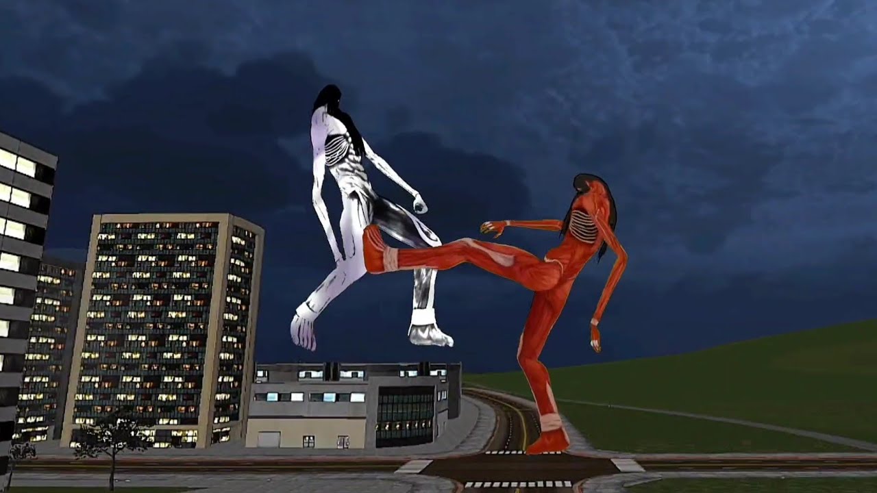 Franklin fight silver colossal titans in Indian bike driving 3d 