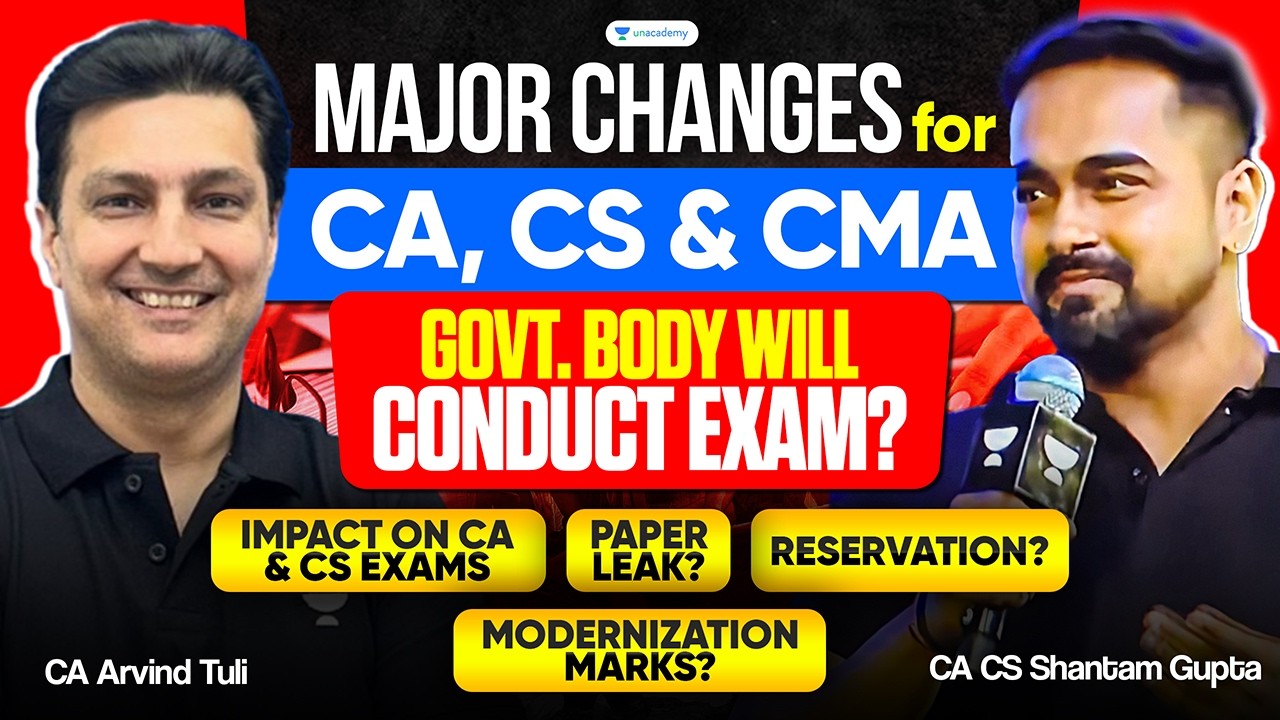 Major Changes for CA, CS & CMA | Govt Body will Conduct Exam? Impact on CA & CS Exams?
