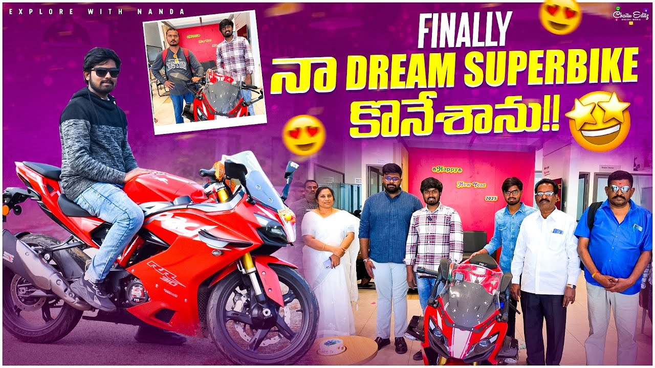 FINALLY DREAM BIKE DELIVERY తీసుకున్నా | TVS APACHE RR310 DELIVERY VLOG | @ExploreWithNanda
