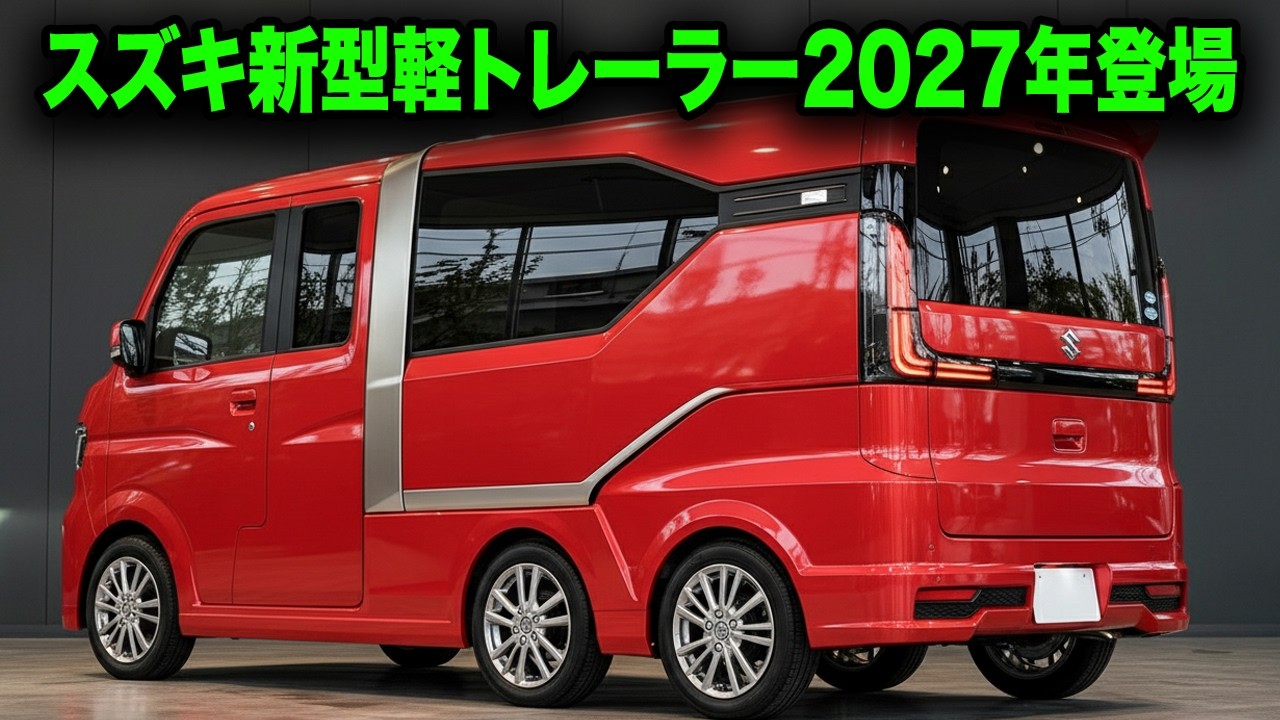 ２０２７スズキ新型軽トレーラー登場！誰も見たことのない6輪デザインの正体が判明！