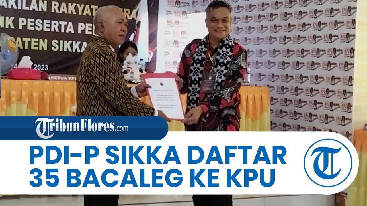 Pemilu 2024, Ketua DPC PDIP Sikka Fransiskus Roberto Diogo Daftarkan 35 Bacaleg ke KPU Sikka
