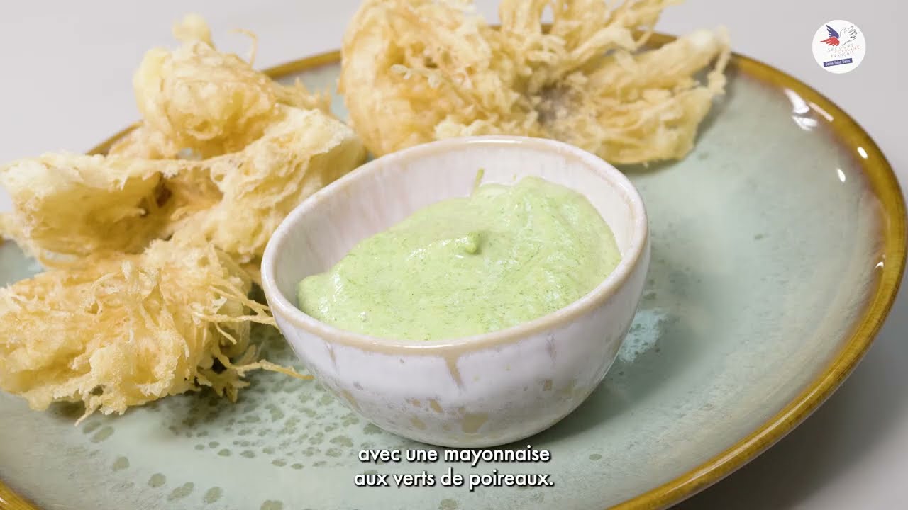 Beignets de radicelles de poireaux en tempura - Recette pop solidaire avec Justine Piluso