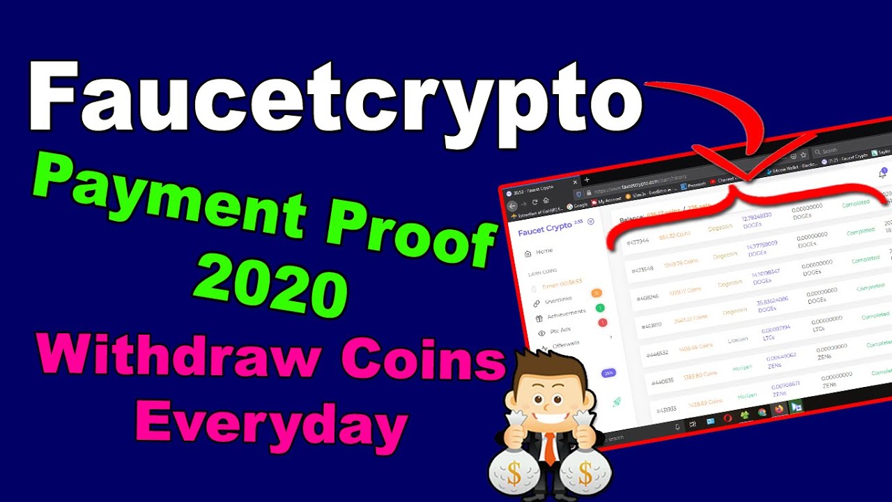 Faucetcrypto Live Payment Proof 2020 - Withdraw Coins Everyday