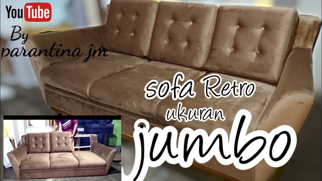 sofa retro 3 dudukan, sofa ukuran jumbo