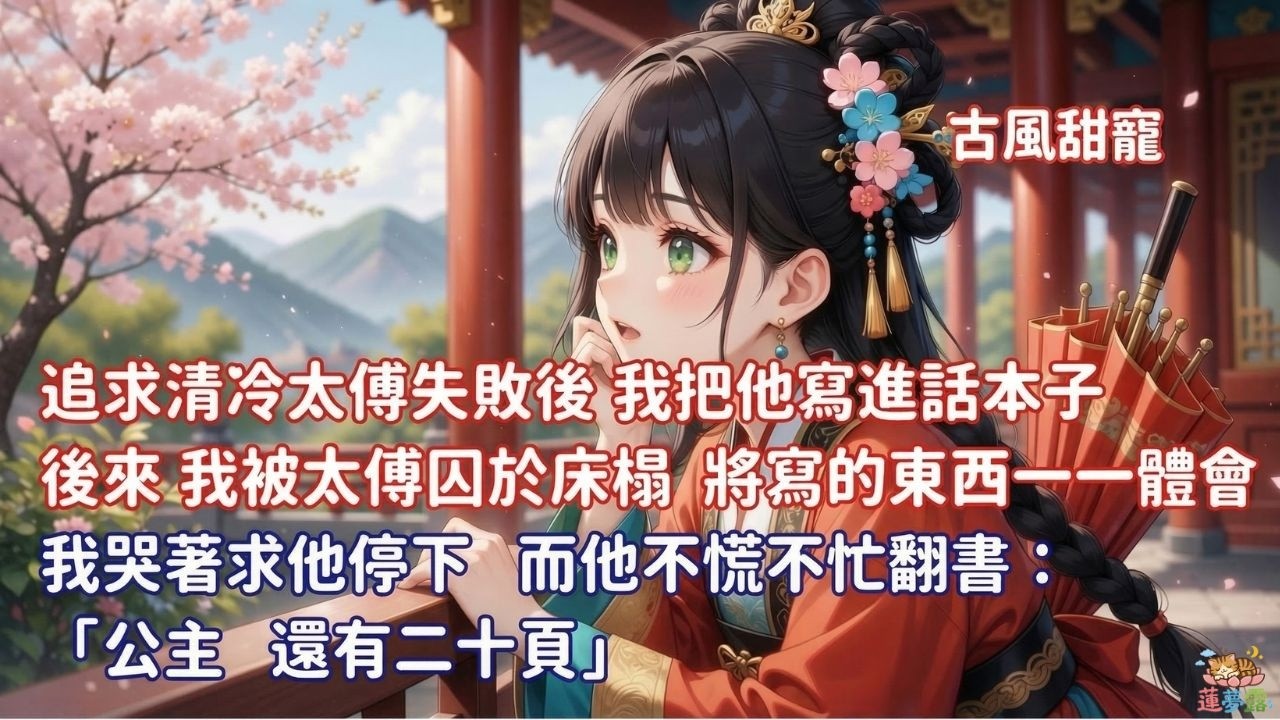 追求清冷太傅失敗後，我把他寫進話本子，後來，我被太傅囚於床榻，將寫的東西一一體會了個遍。