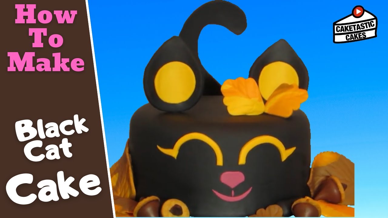 Black Cat Cake Tutorial - Halloween Cake