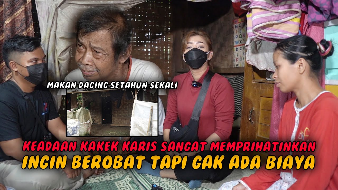 KAKEK KARIS TINGGAL DI RUMAH BILIK YANG SUDAH PADA BOLONG | JALANNYA SUDAH MEMAKAI TONGKAT