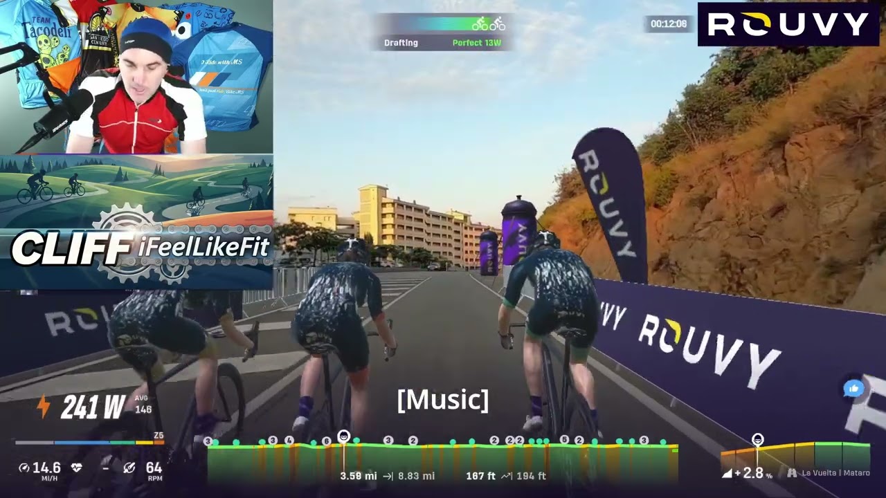 Ride With Me - La Vuelta - Mataro Spain - Easy  #rouvy #cycling #chronicillness #adaptivefitness