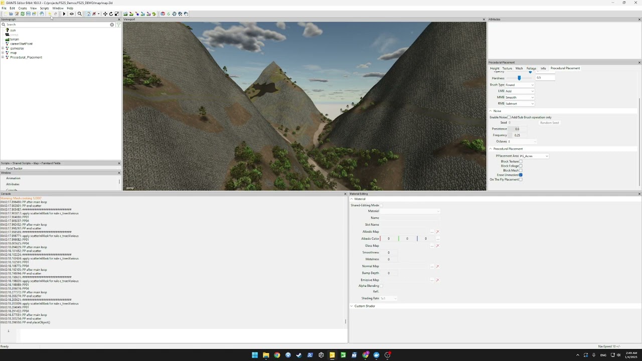 FS25 Giants Editor - Maps4FS + Procedural Placement Tools