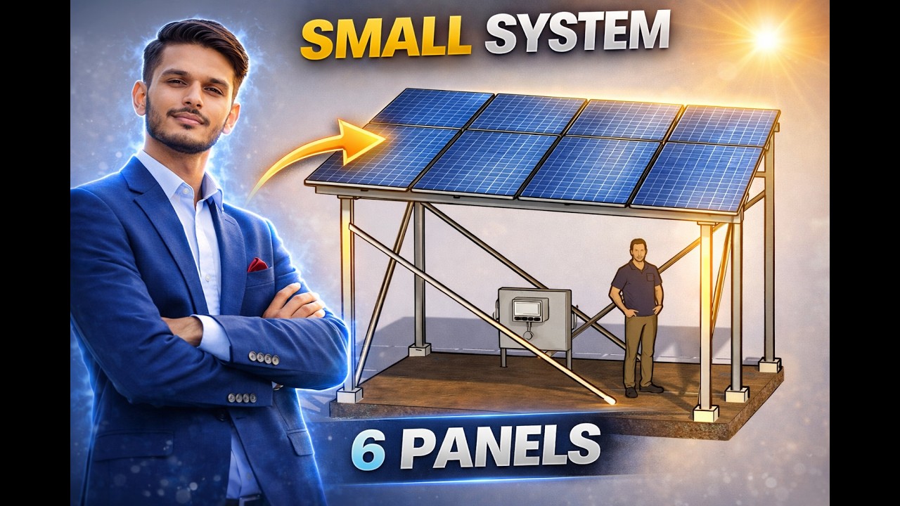 Small Solar Structure Design 🔥 6 Panel Elevated System | Compact PV Layout