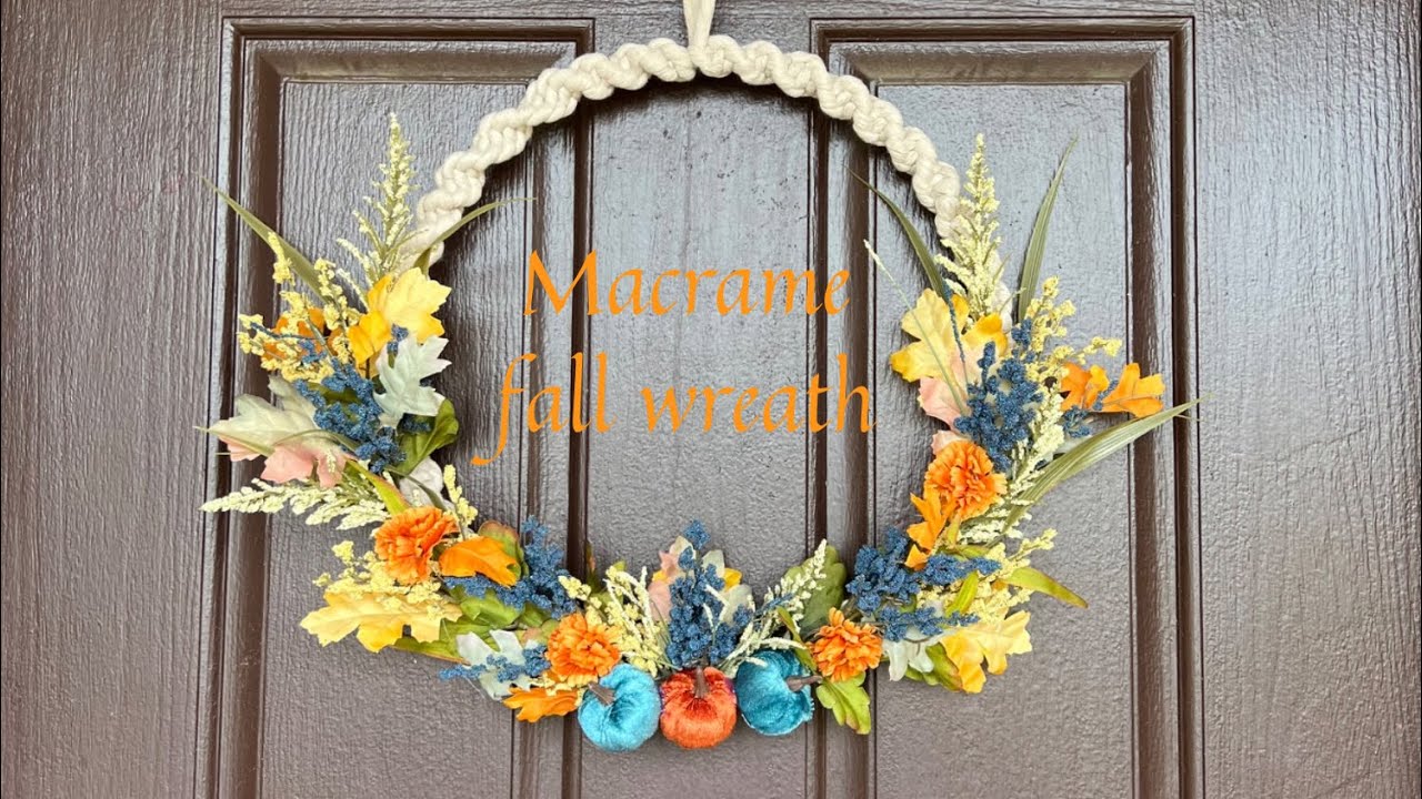 Easy Macrame Fall Wreath