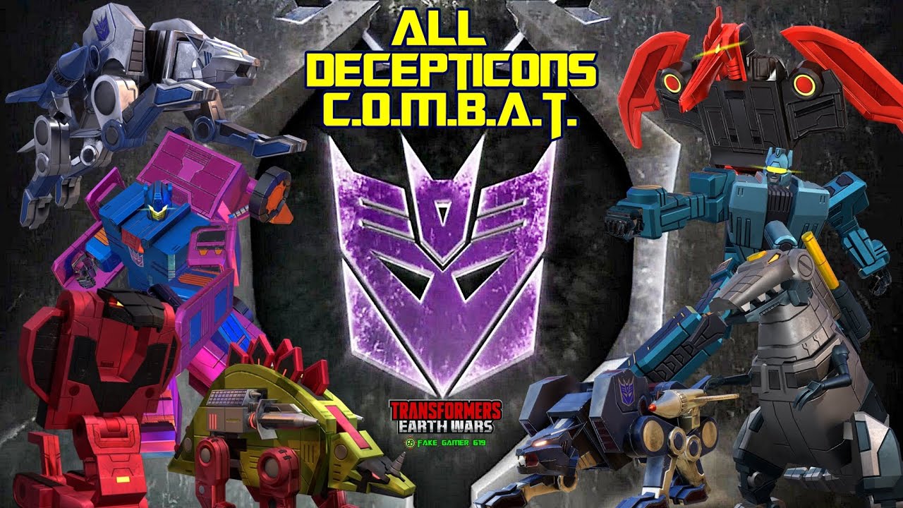 ALL DECEPTICON COMBAT CHARACTERS AND WEAPONS - TRANSFORMERS EARTH WARS