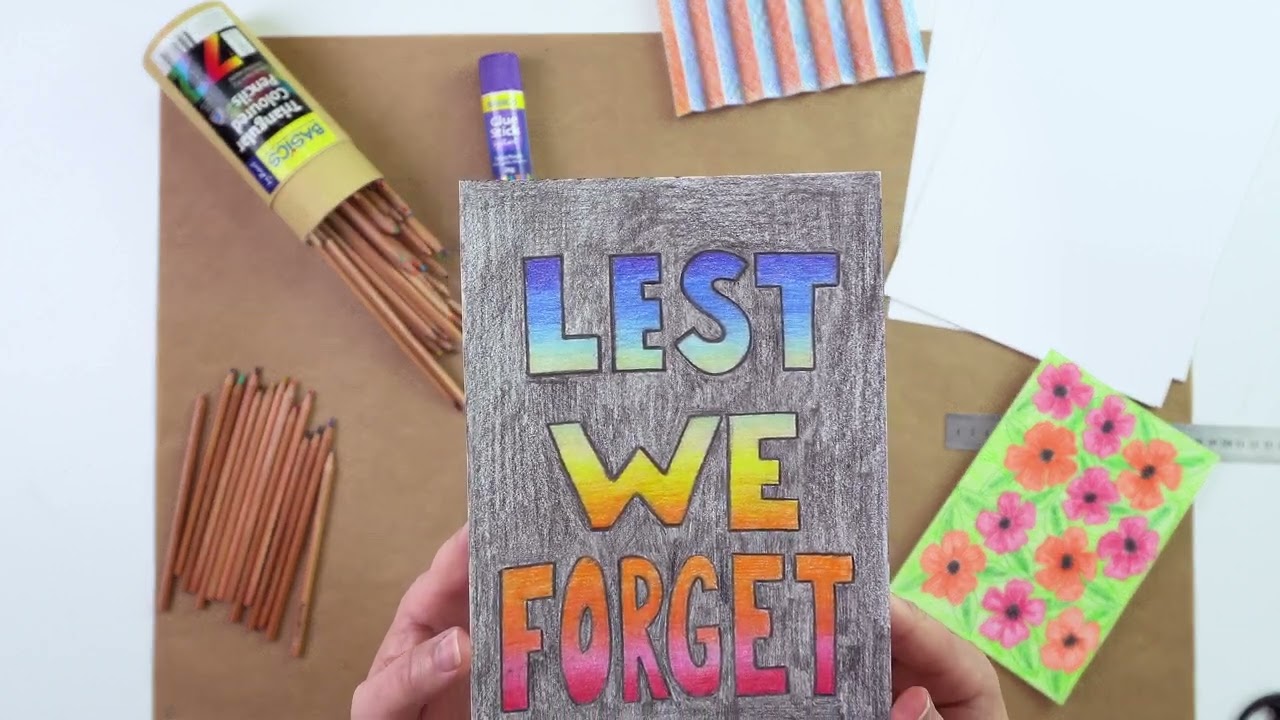 LENTICULAR ART REMEMBRANCE DAY ART CRAFT IDEAS TEACHERS AUSTRALIA #educationalart