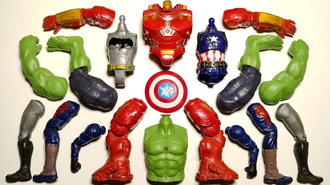 Merakit Mainan Superhero Hulk, Captain America, Ironbuster & Batman ~ Marvel Toys Avengers 