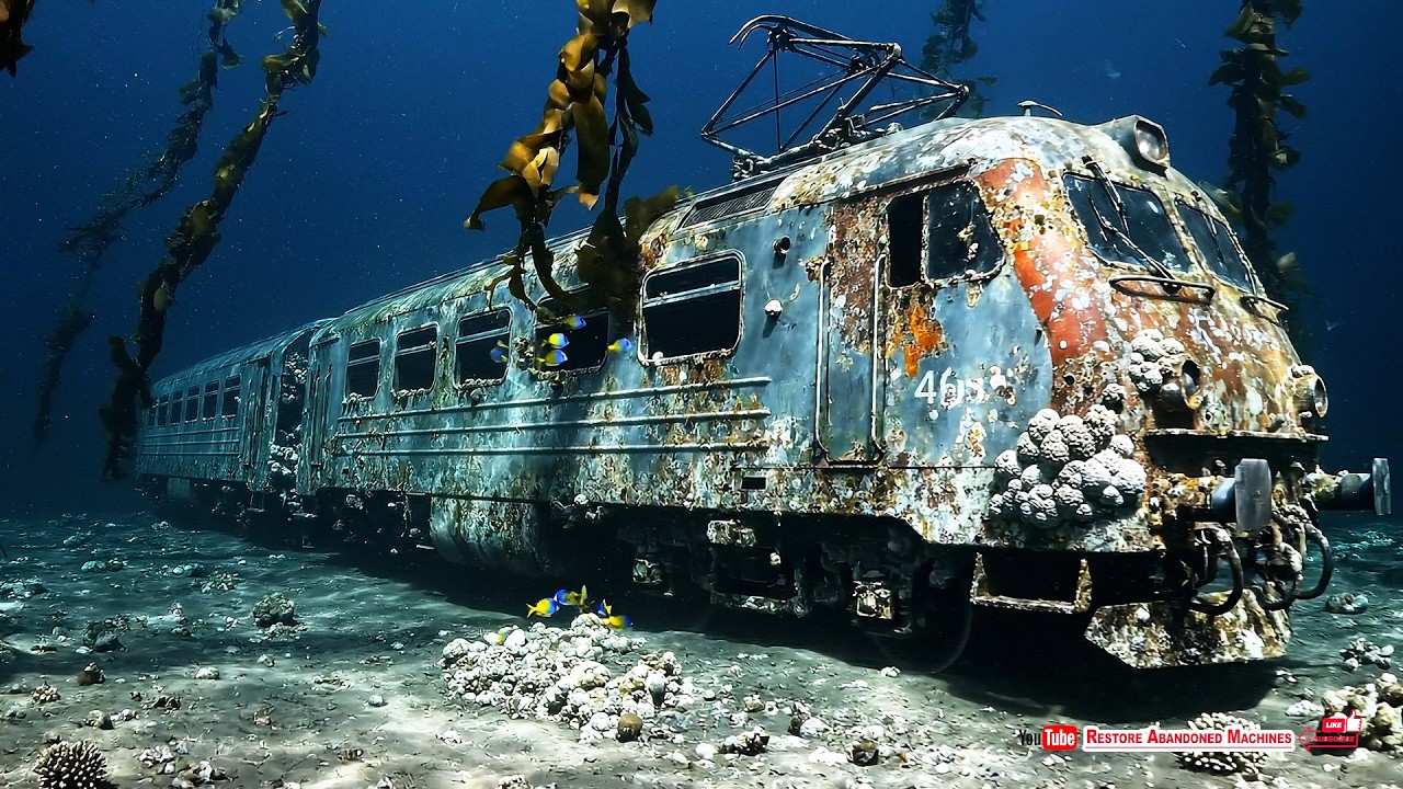 Full Rebuild! Abandoned Train Carriage Rescued From the Seabed and Revived Amazing Transformation