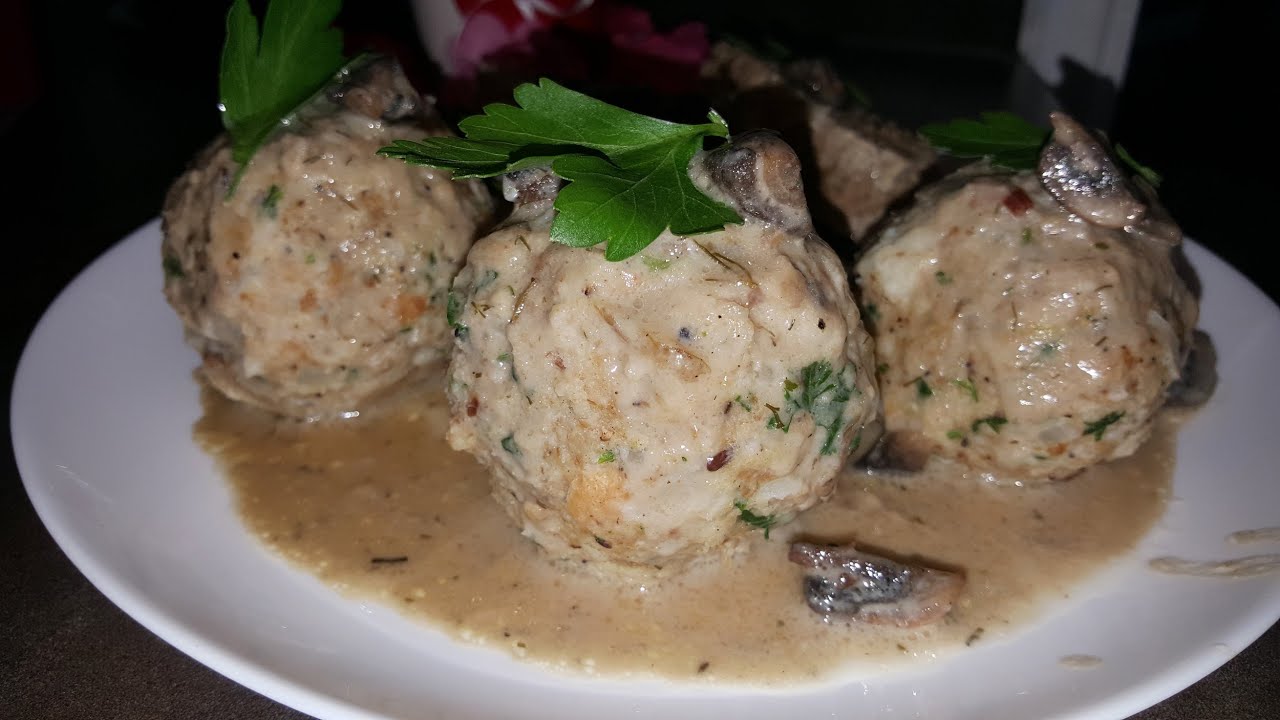 Немецкие Клецки (  Knödel ) немецкие кнёдели из хлеба, немецкий рецепт !!!