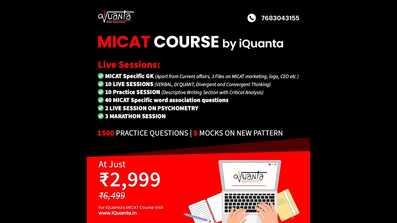 MICAT Course Announcement | MICAT Course by iQuanta
