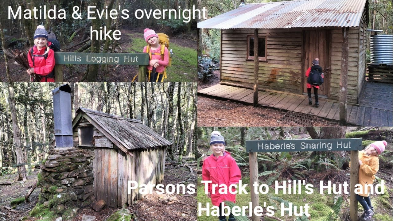 Kids overnight hike: Parsons Track to Hill's Hut and Haberle's Hut- Tasmania