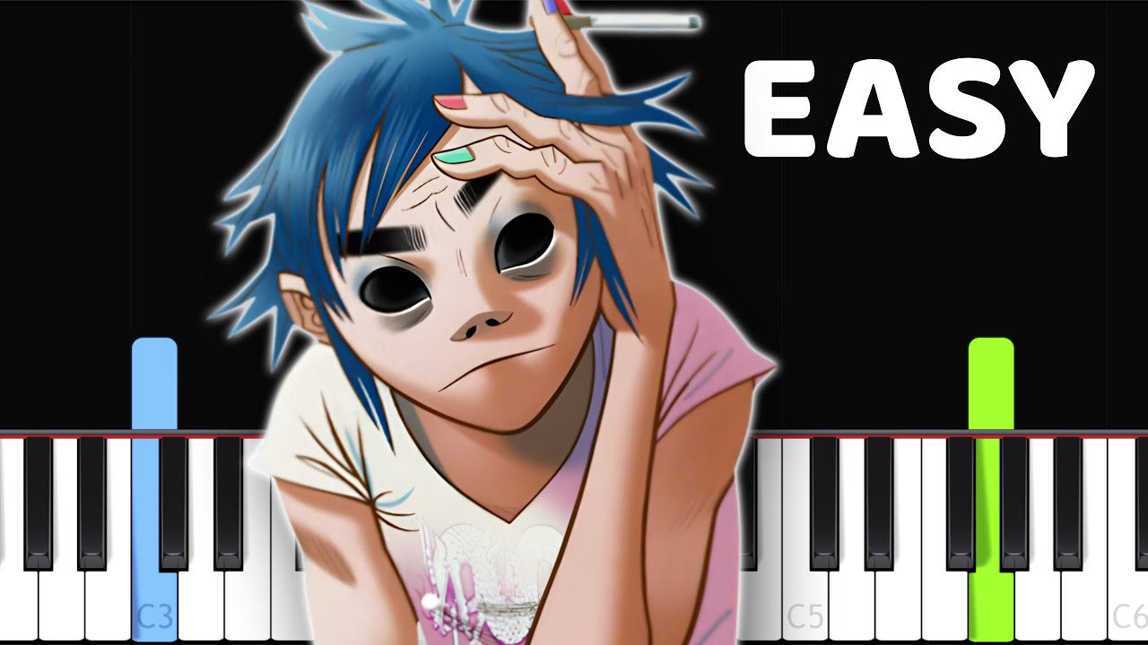 Gorillaz - Feel Good Inc - EASY Piano tutorial