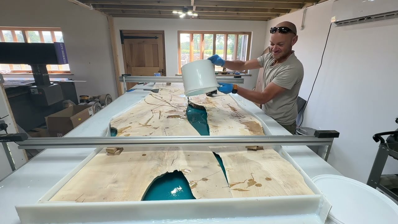 Sycamore maple + turquoise resin