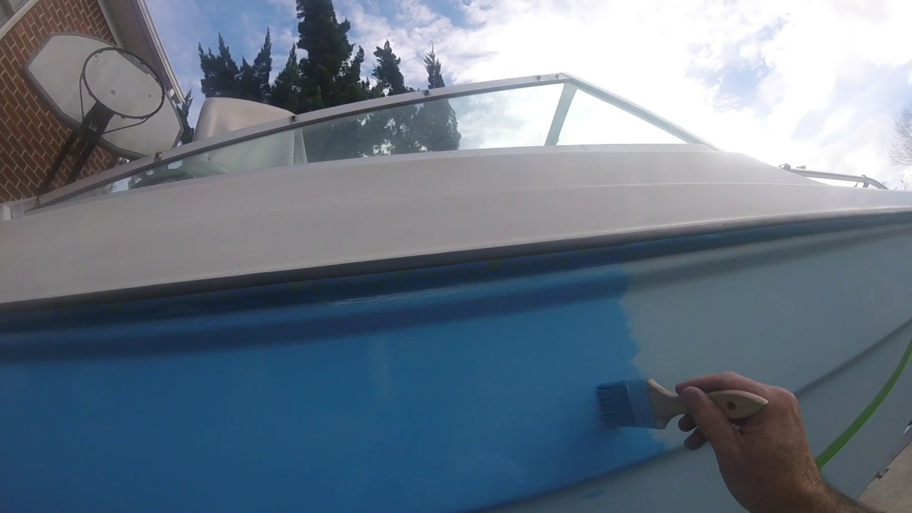 Boat Restoration Painting Roll and Tip Thunderbird Tri Hull Sunny Daze Episode 14