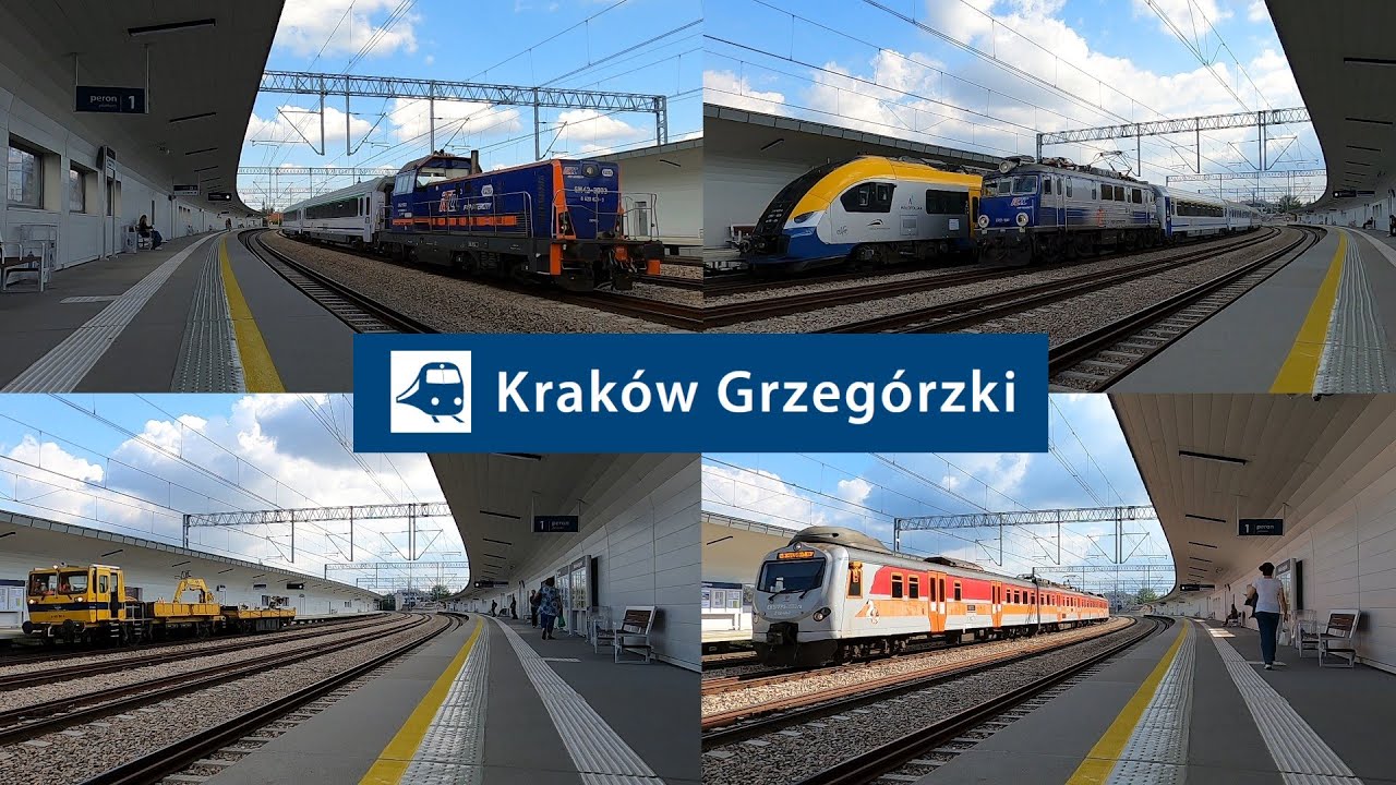 Popołudniowe pociągi na nowo otwartym p.o PKP Kraków Grzegórzki 04.09.2023