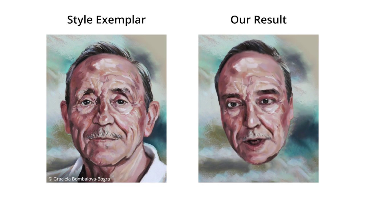 Example-Based Synthesis of Stylized Facial Animations