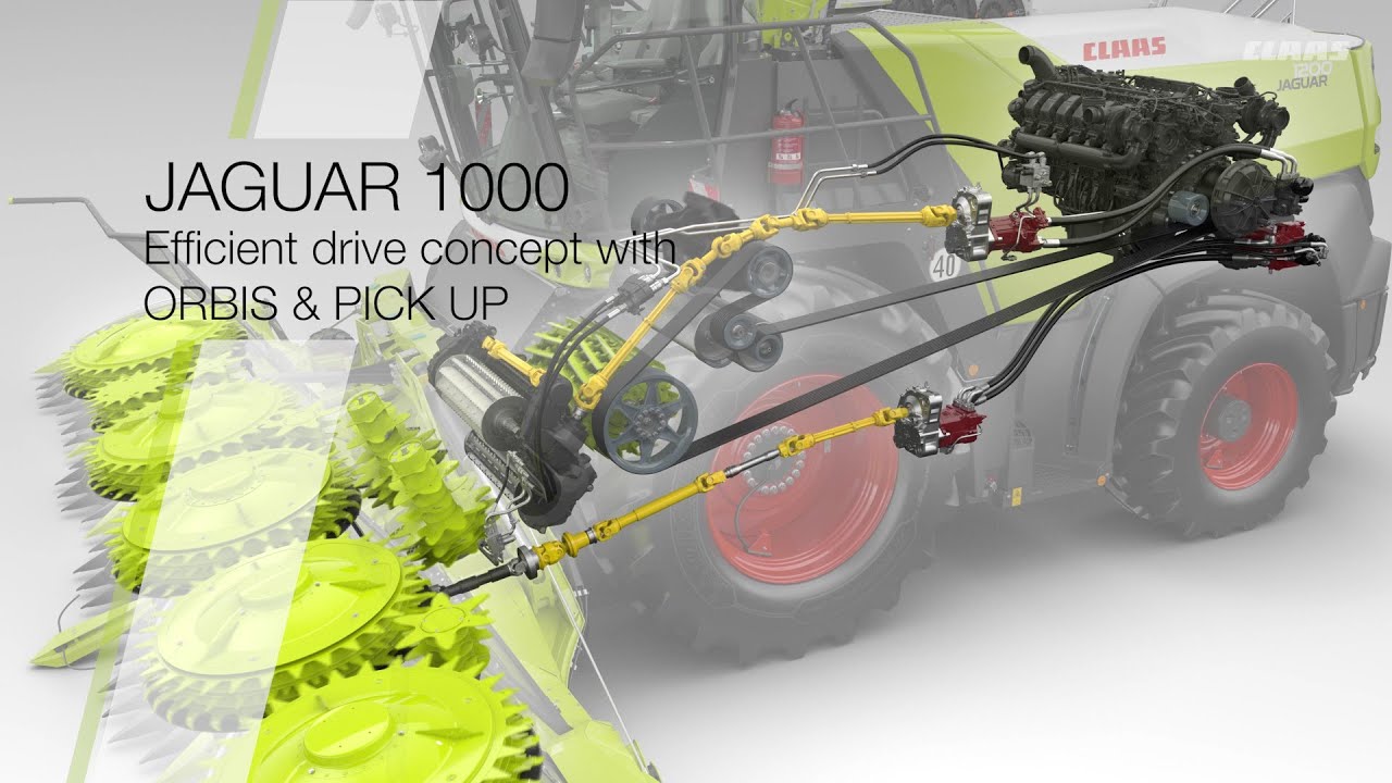 CLAAS | JAGUAR 1000 Efficient drive concept with ORBIS & PICK UP.