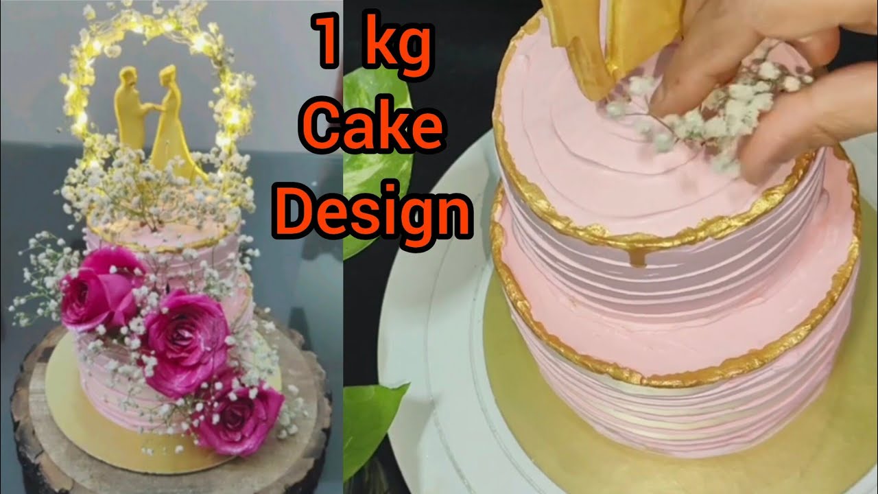 1 kg में बनाया 2 tier Anniversary cake🎂| Customize cake | Egglesspineapple cake। Cooking with Mani's