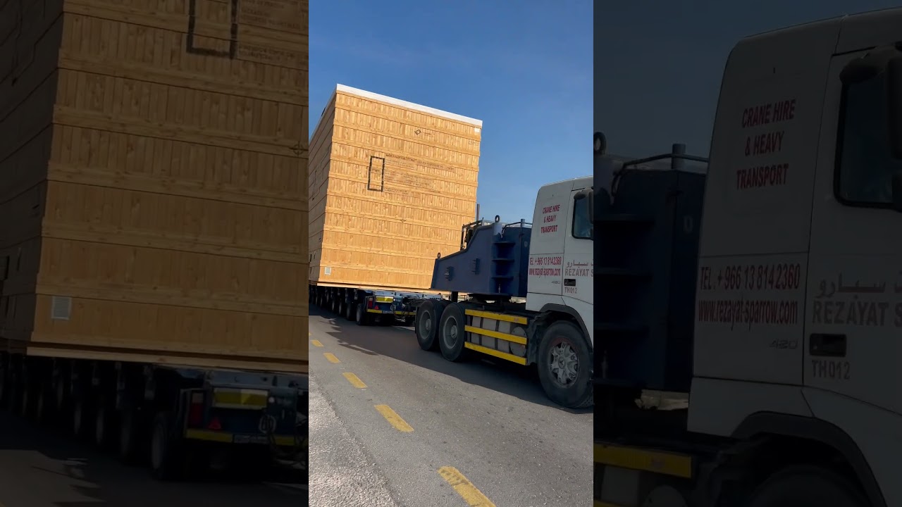 Sparrow heavy transport escorting with Saudi police jubel to Jafura