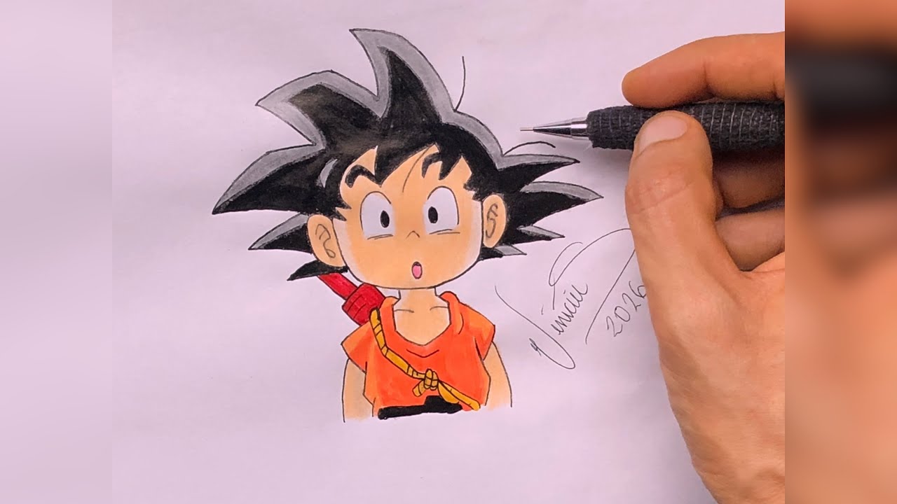 “Antes de Ser um Deus… Ele Era Só Um Garoto — Speed Drawing do Goku Pequeno” #fanart #goku