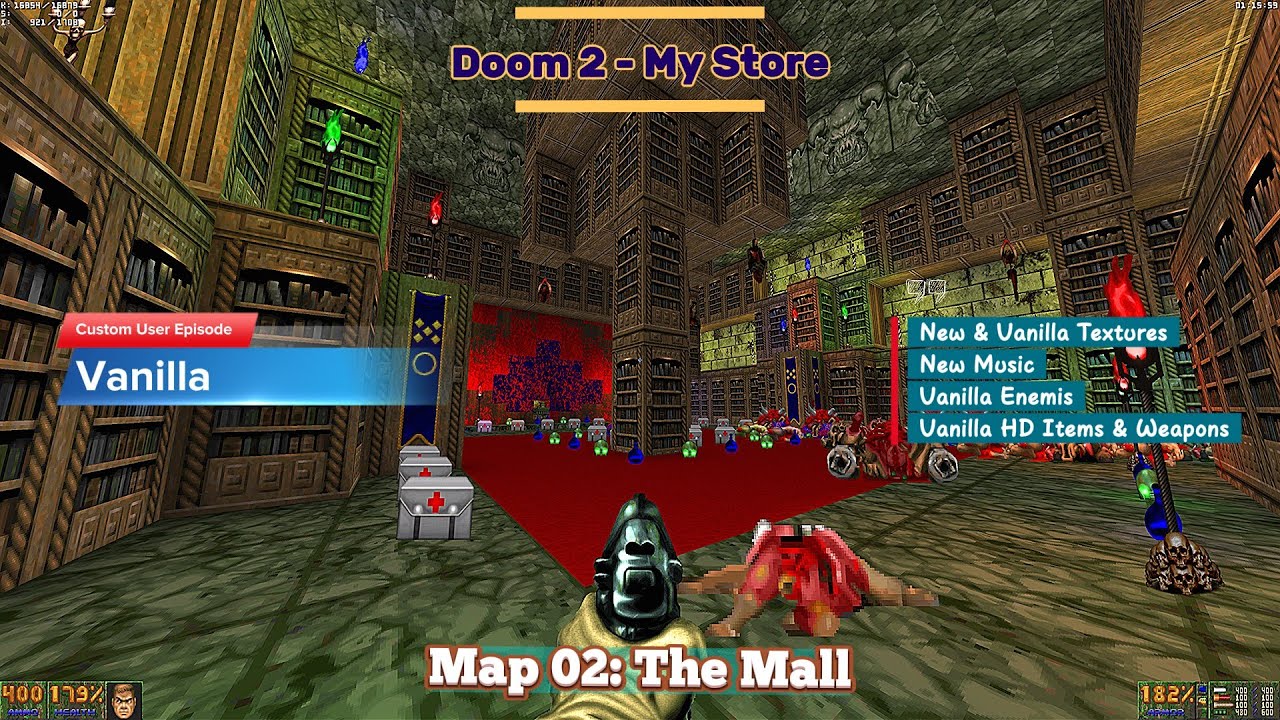 Doom II - [My Store] - Map: #02 - The Mall - [4K60ᶠᵖˢ]