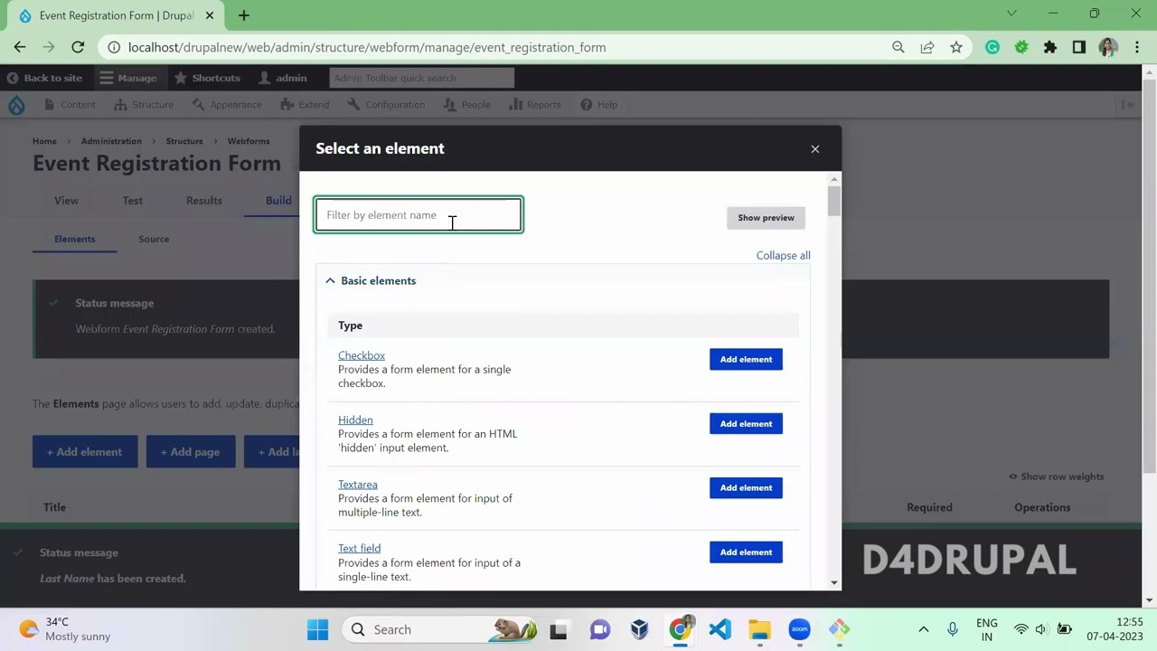 Создание простой формы с помощью модуля Webform в Drupal 10, Drupal 9 | D4Drupal