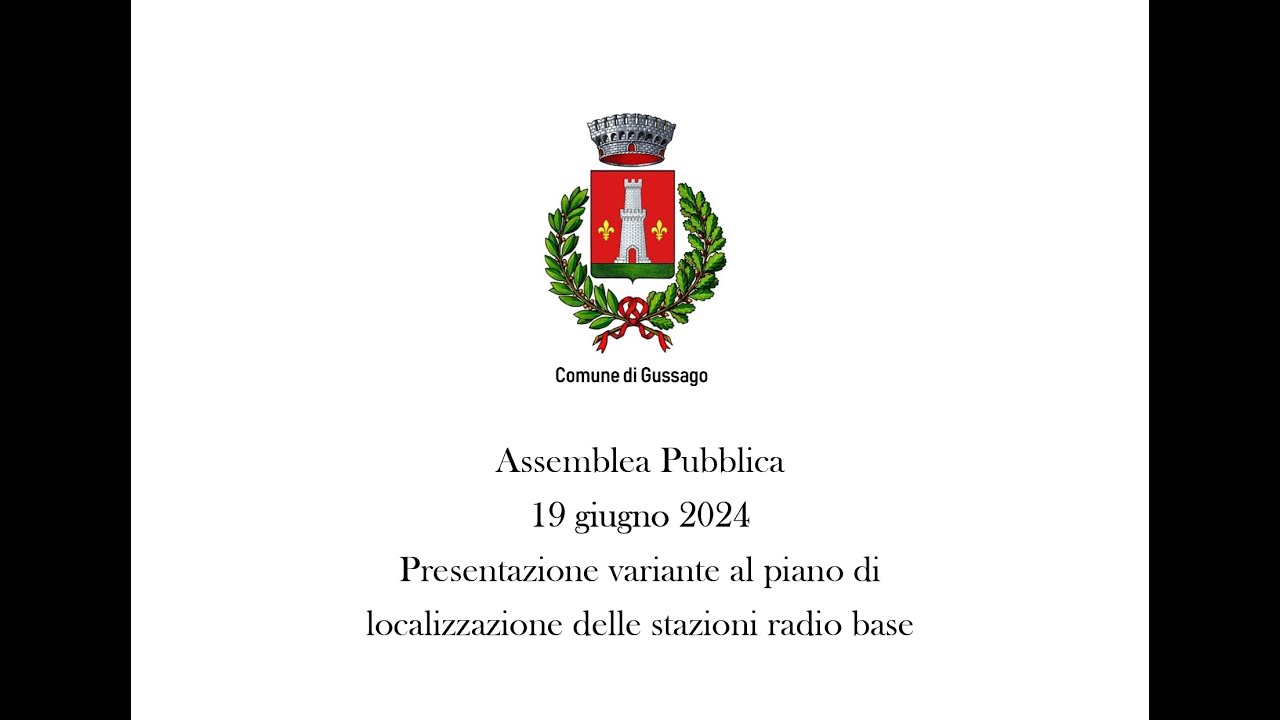 Assemblea Pubblica del 19-06-2024 (Presentazione variante piano localizzazione stazioni radio base)