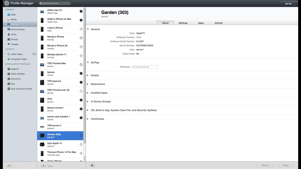 Apples OG MDM profile manager, and why I'm moving away
