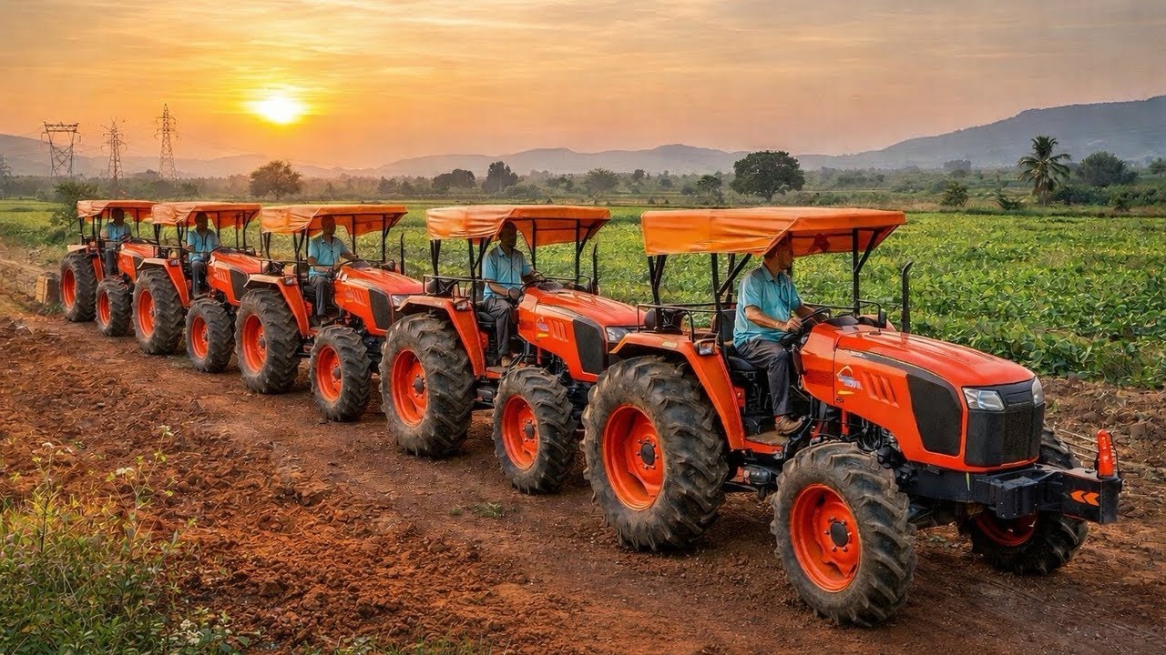 	“Kubota MU5502 4x4 Tractor Power 🚜 | Heavy Duty Farming Beast in Action!”