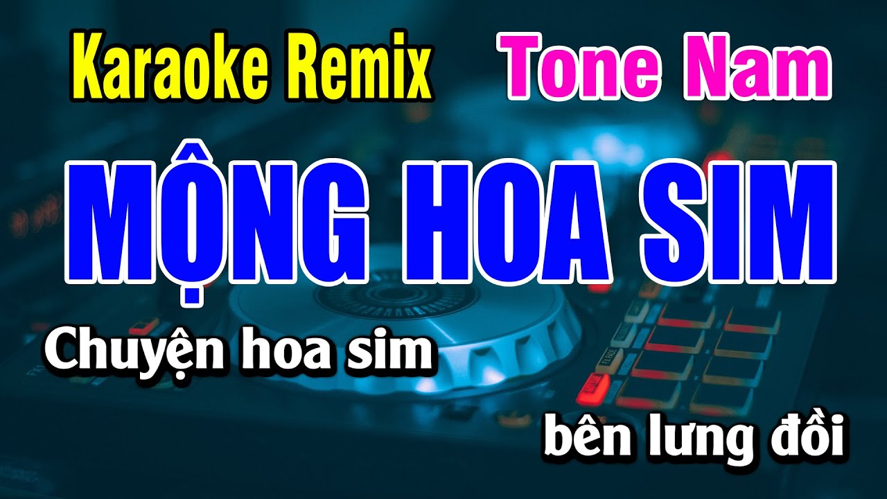 Karaoke Mộng Hoa Sim Tone Nam [ Remix ] | Beat Hay 2025