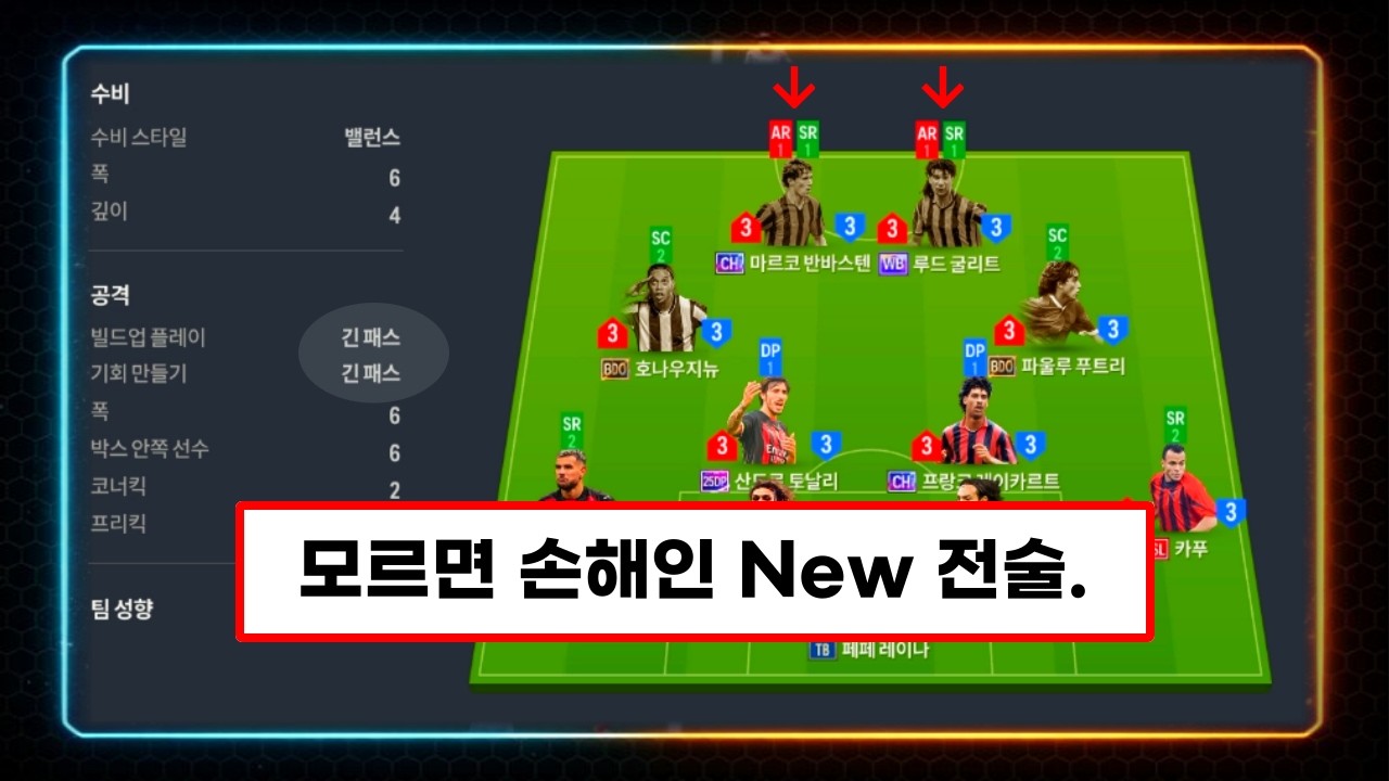 많이 기다리셨습니다. 12차 넥필 첫 전술 4-2-2-2 영상입니다.