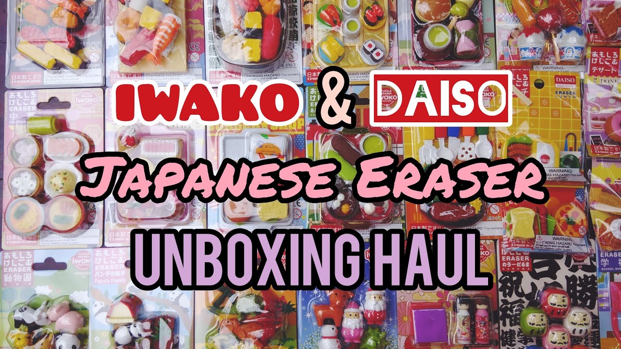HUGE UNBOXING HAUL! IWAKO and DAISO Erasers Collection PART 1